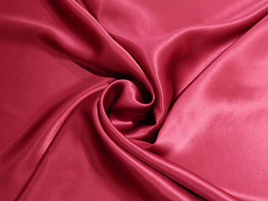 Magenta pink 100% silk deadstock silk charmeuse fabric