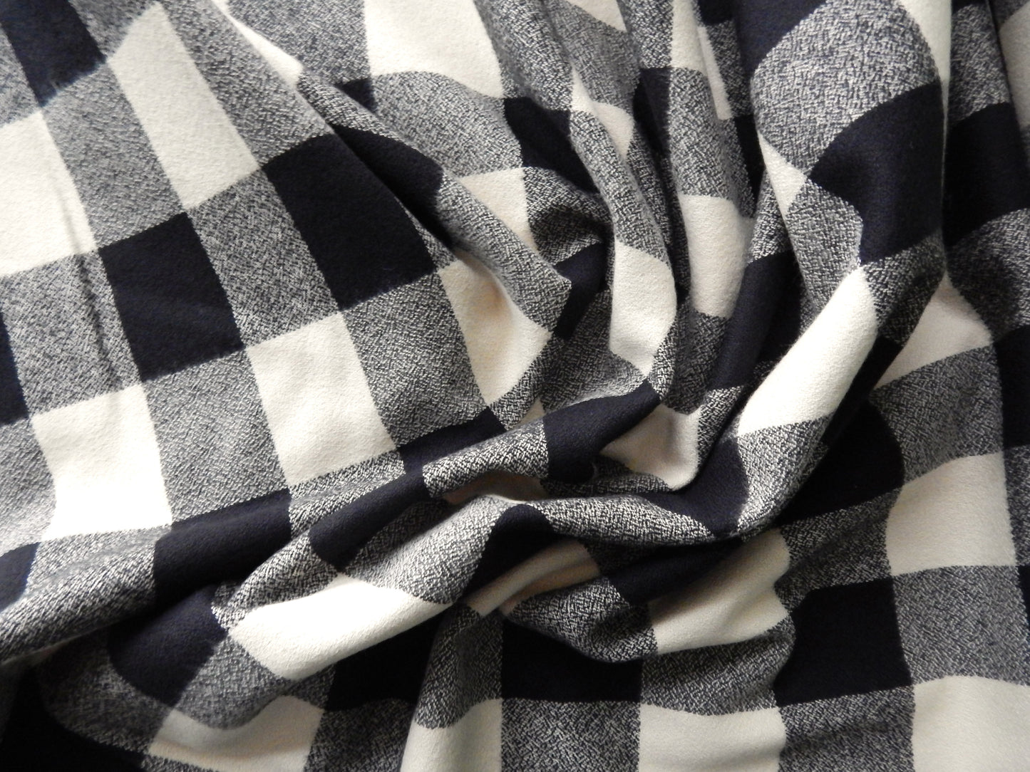 Black and White flannel fabric