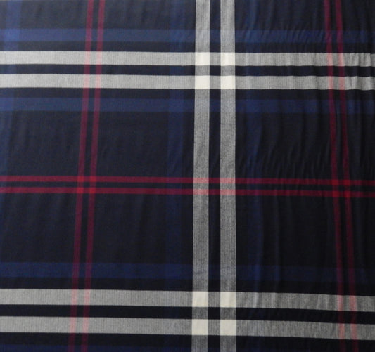 Red and Blue plaid fabric
