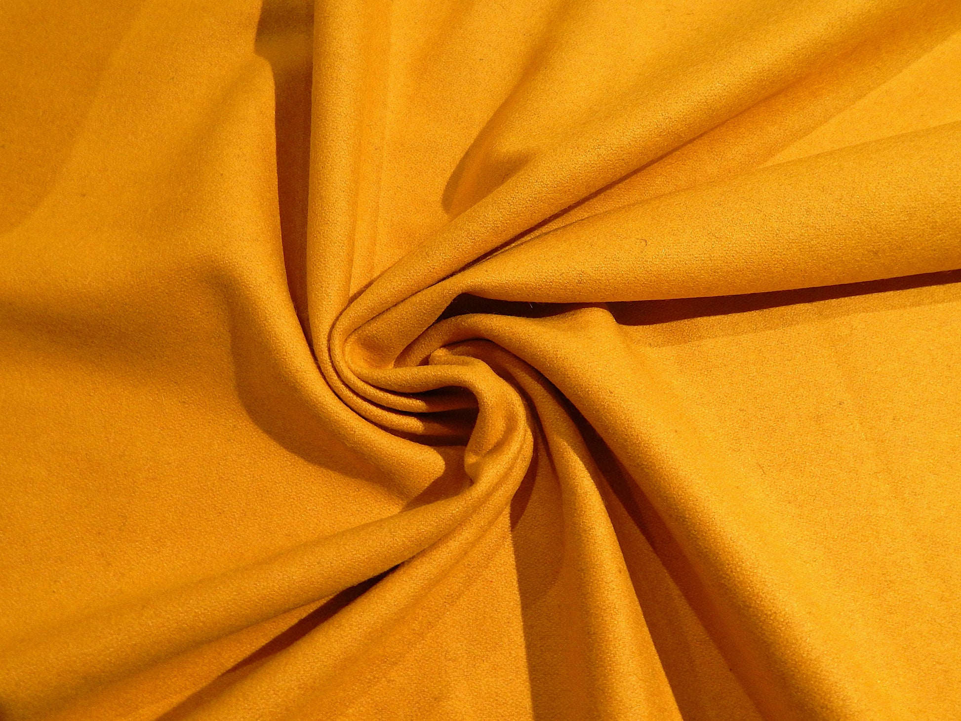 yellow gold wool and viscose melton fabric telio wool coating