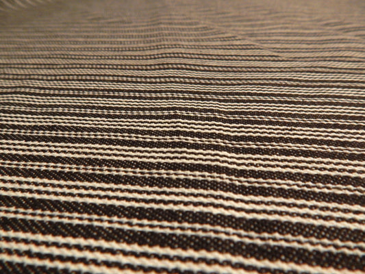 Charcoal and White Railroad Striped Denim
