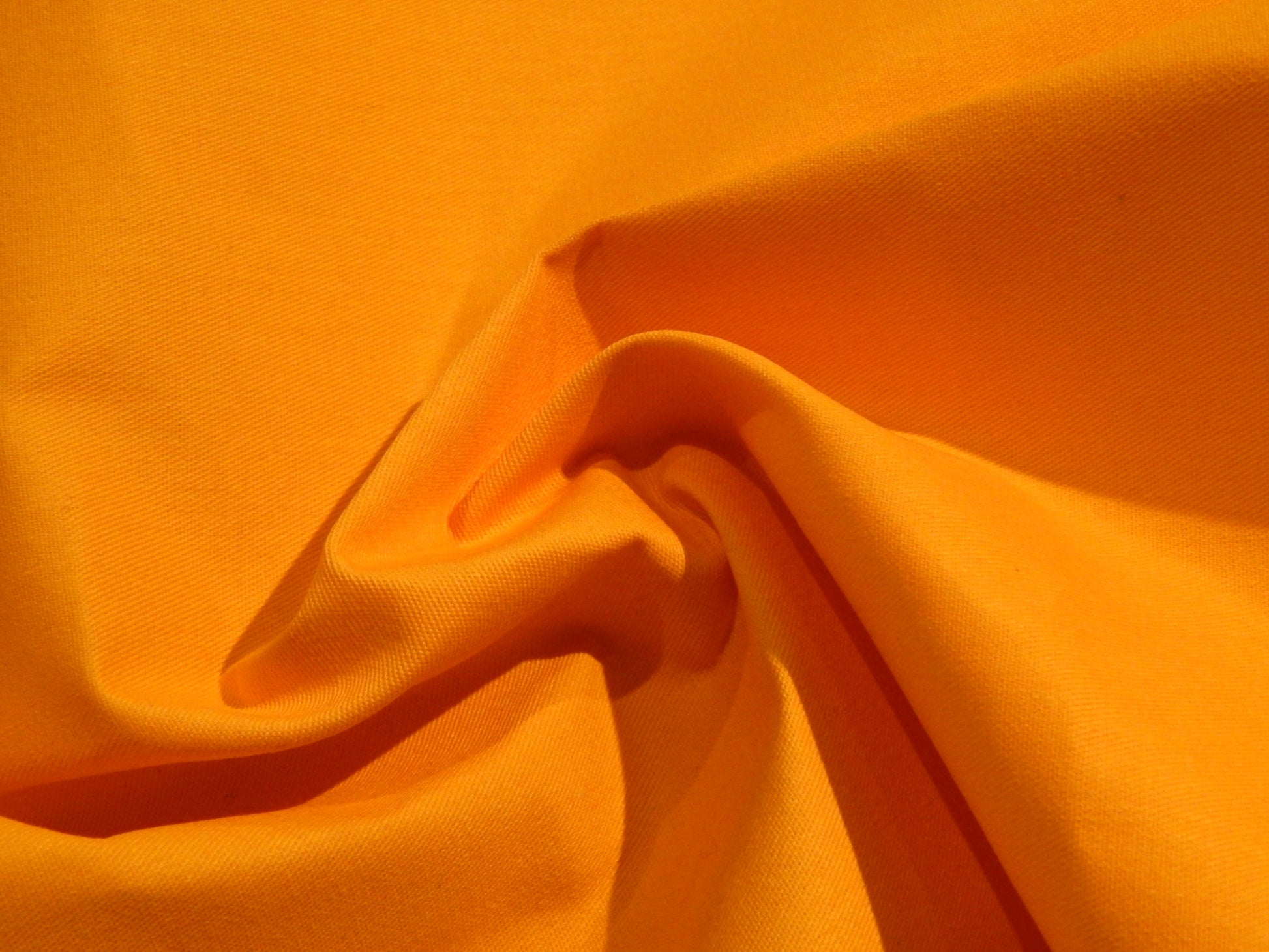 gold yellow 100% cotton deadstock canvas fabric