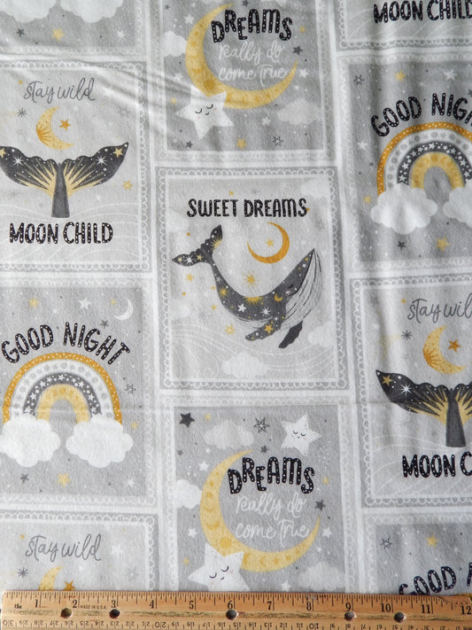 moon child patch flannel fabric
