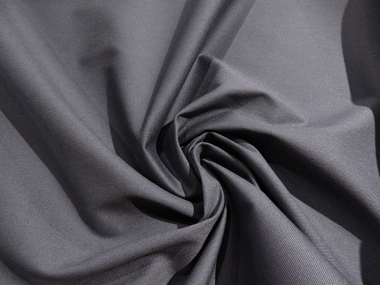 petrol blue grey 100% cotton twill deadstock fabric