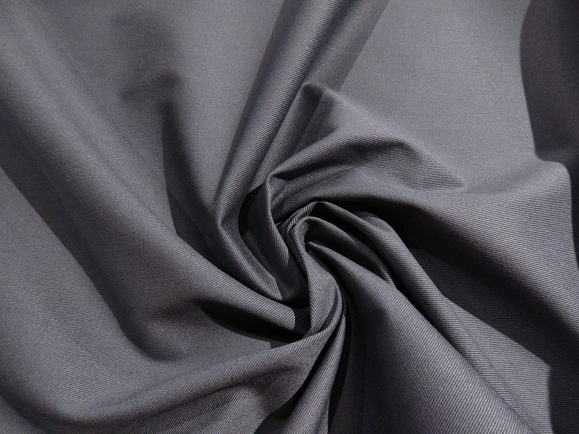 petrol blue grey 100% cotton twill deadstock fabric