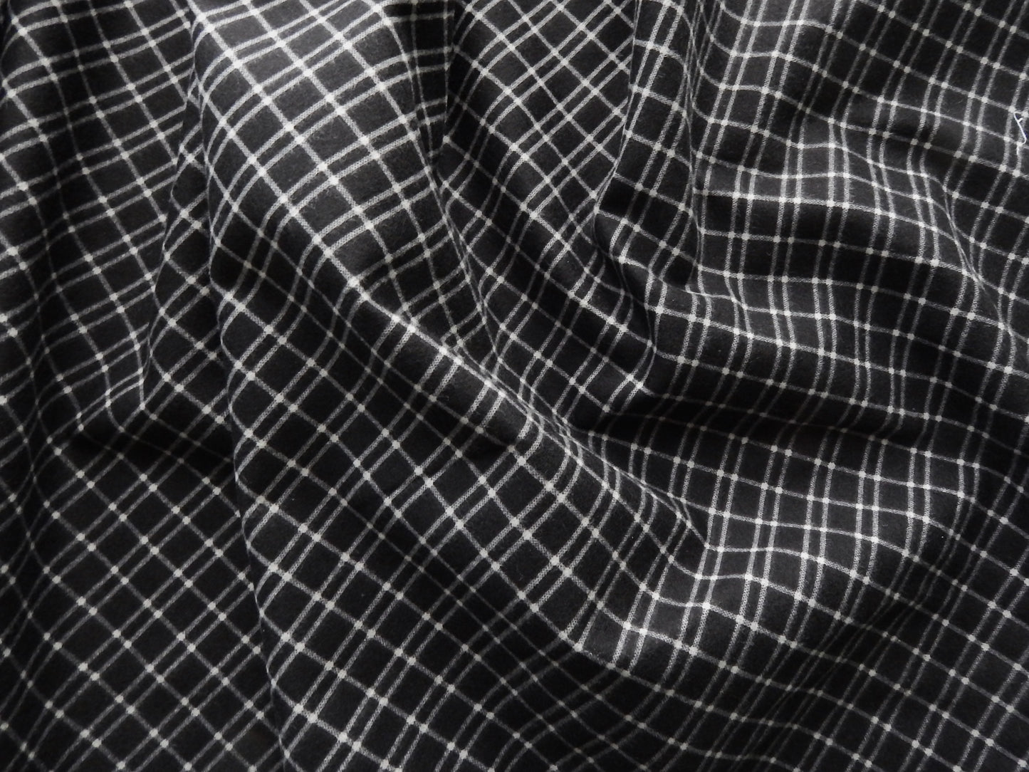 black and white cotton flannel fabric