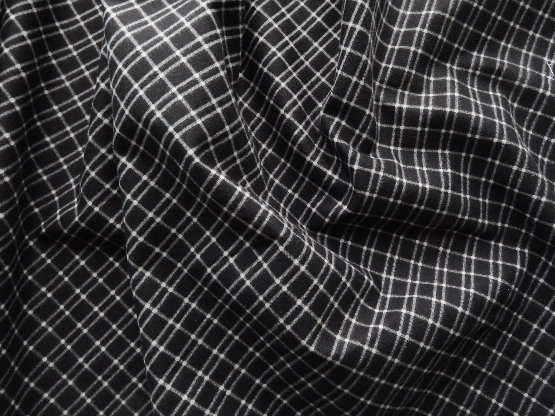 black and white cotton flannel fabric