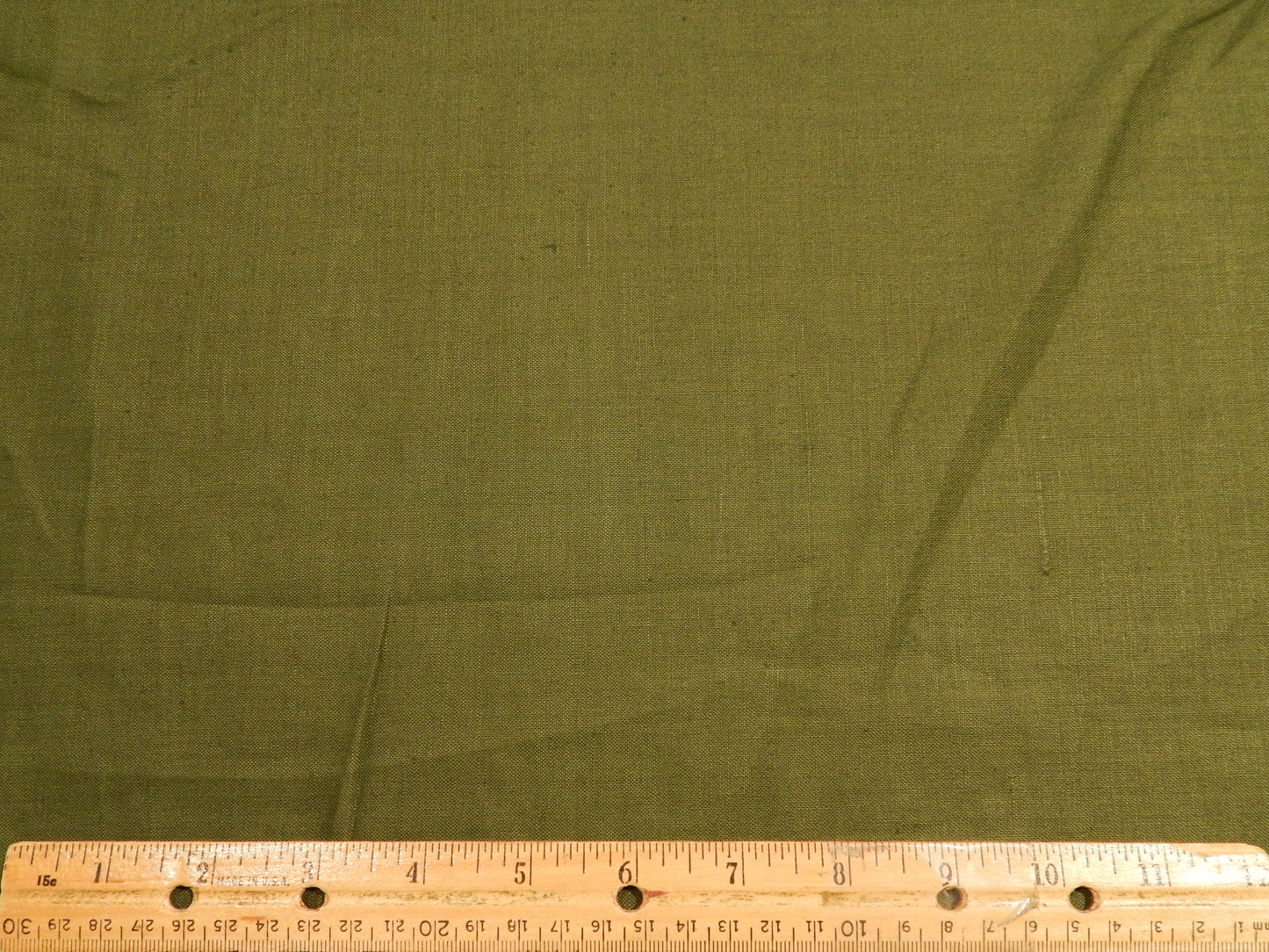 Olive Green Linen Shirting
