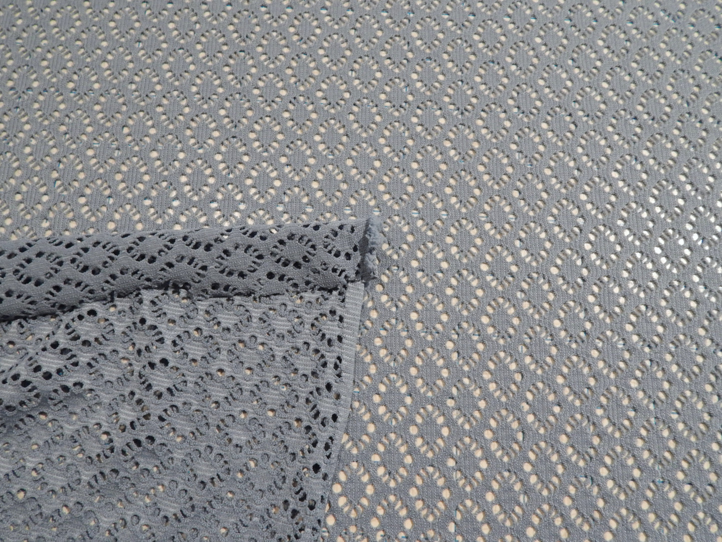Denim Blue Sunkissed Crochet Mesh - Telio
