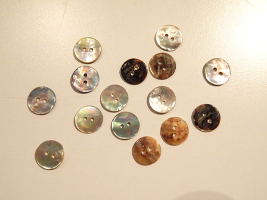 Tan Agoya Shell Buttons - Multiple Sizes