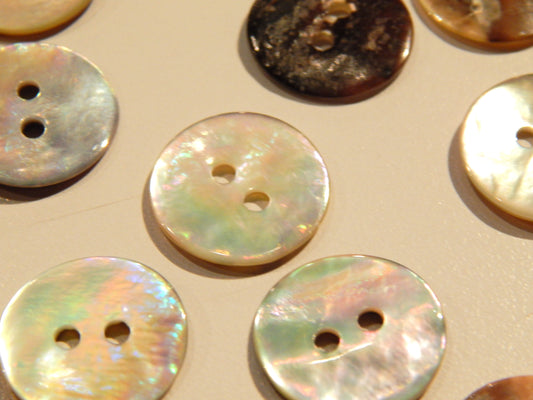 Tan Agoya Shell Buttons - Multiple Sizes
