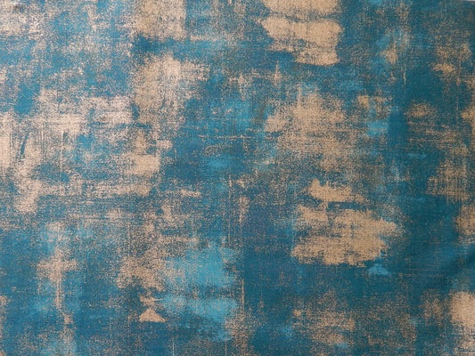 turquoise and gold fabric