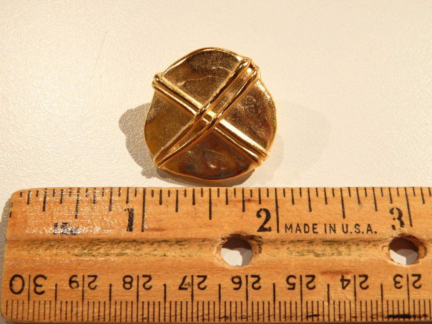 Gold Etruscan X Shank Buttons - Multiple Sizes
