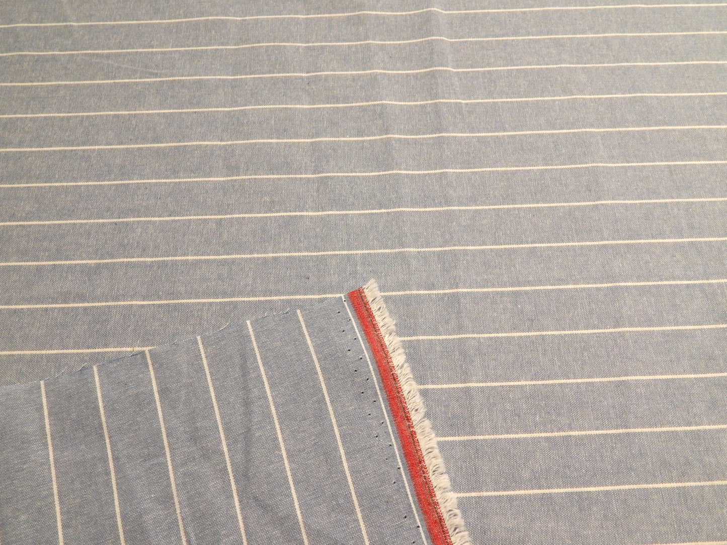 Light Blue Striped Linen