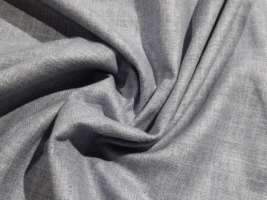 vintage blue linen and acrylic blend deadstock fabric