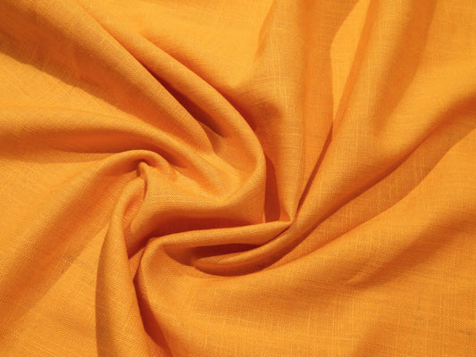 marigold dark gold deadstock linen fabric