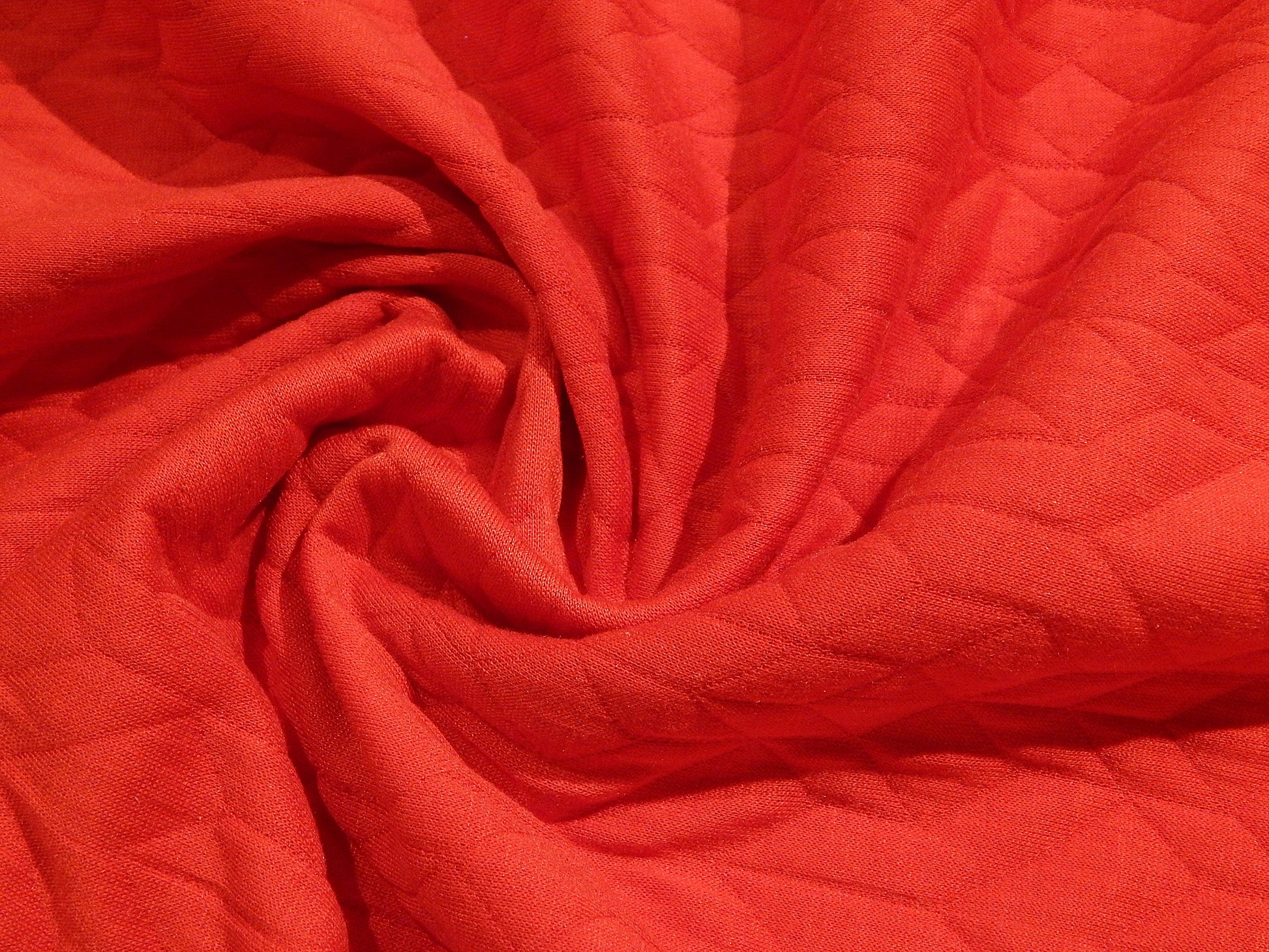 red jane geo quilted knit sweatshirt fabric telio