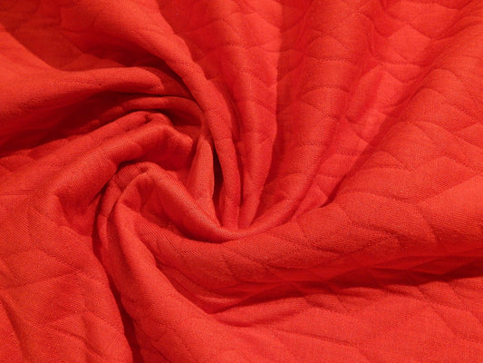 red jane geo quilted knit sweatshirt fabric telio