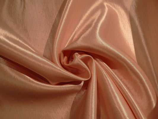 blush pink rayon blend faux shantung dupioni sateen deadstock fabric