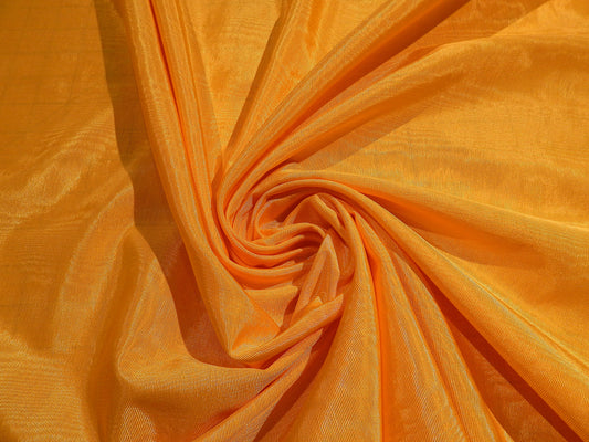 bright gold cotton acetate blend moire fabric