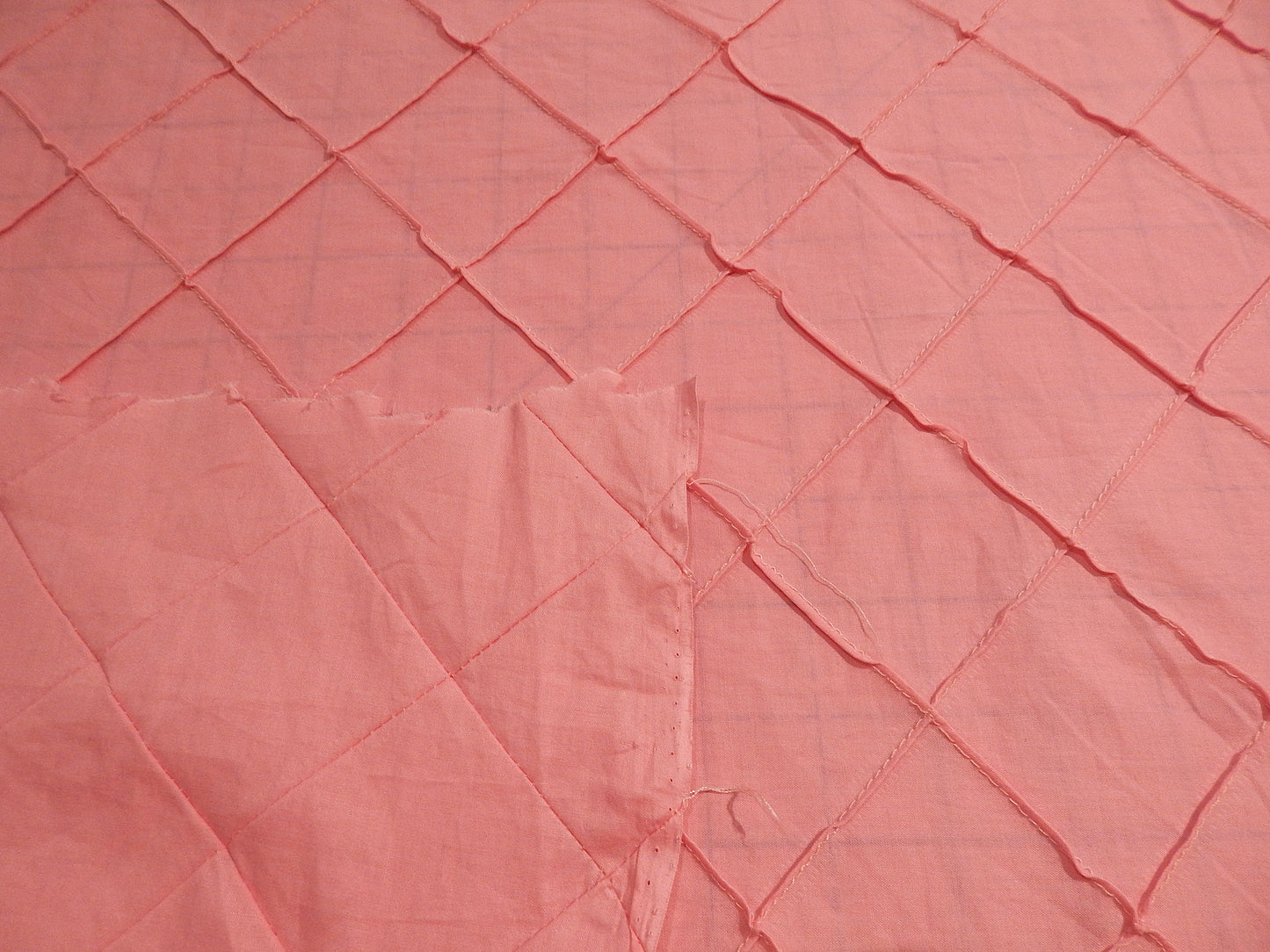 Pink Diamond Pintucked Cotton