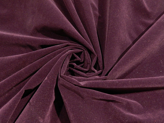 plum purple 100% cotton velveteen dadstock fabric