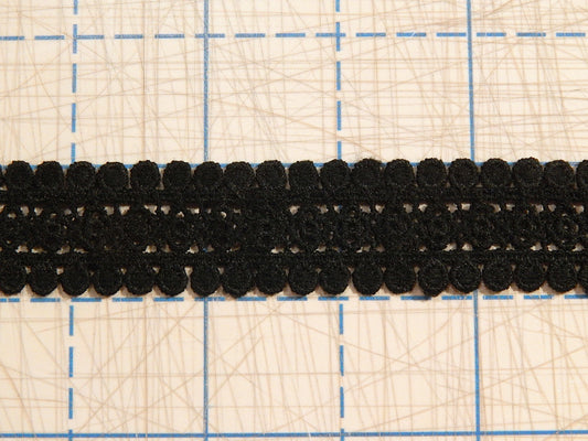 Black Rosette Trim - BTY