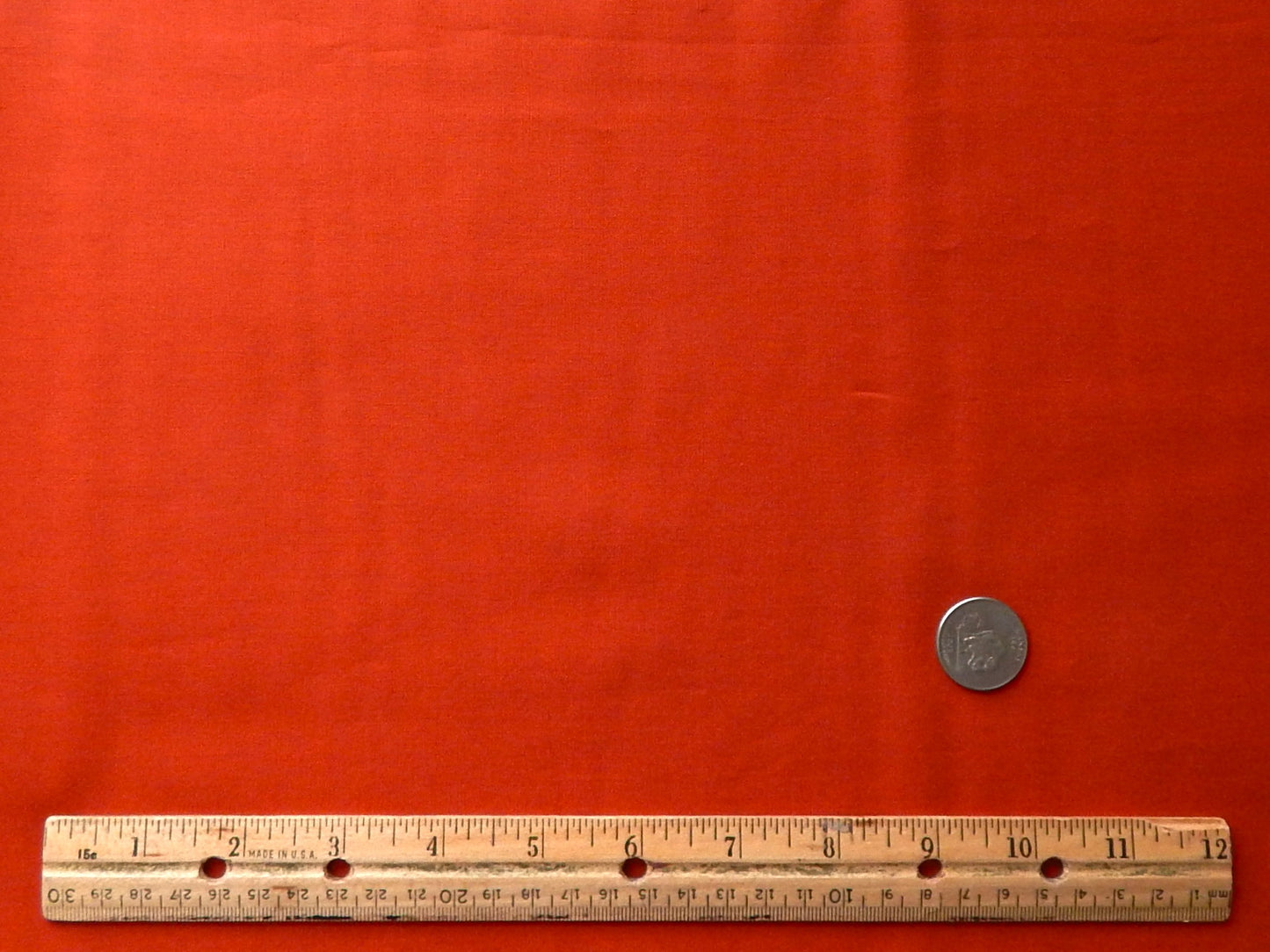 solid bright red cotton fabric