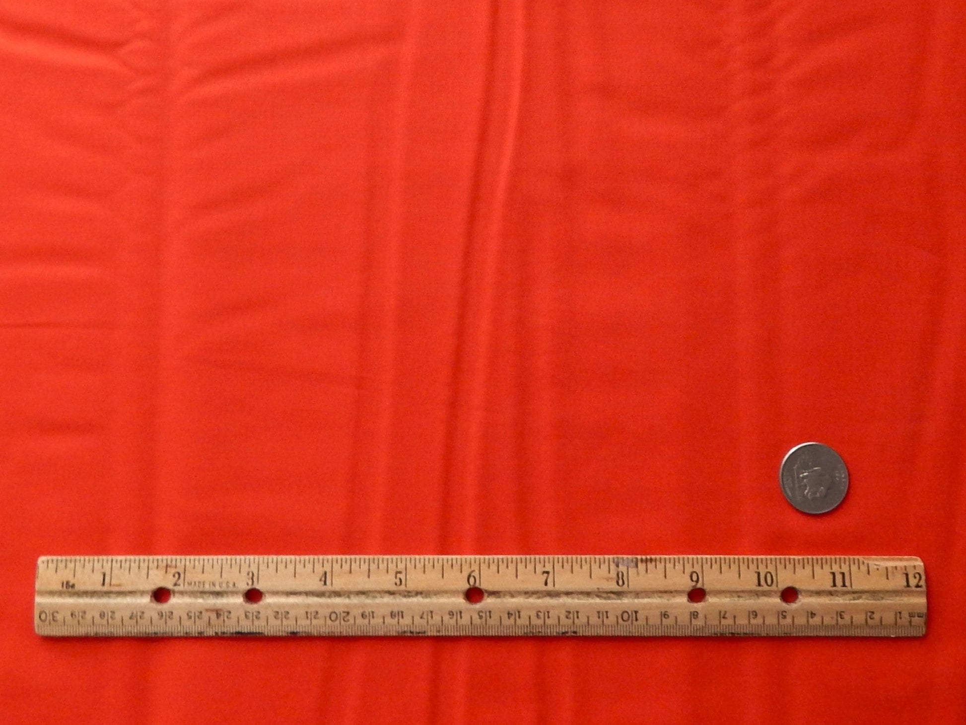 Solid Bright red cotton fabric