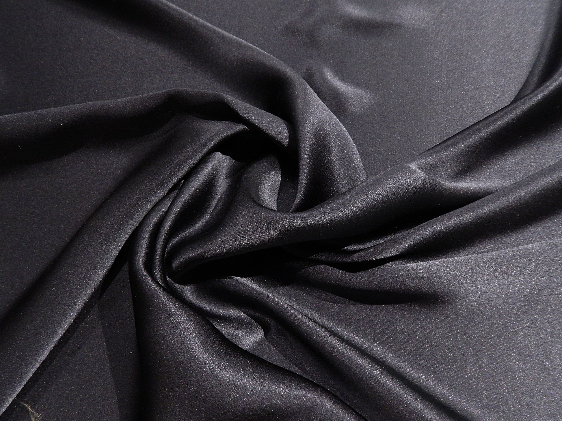 navy 100% silk charmeuse deadstock silk fabric