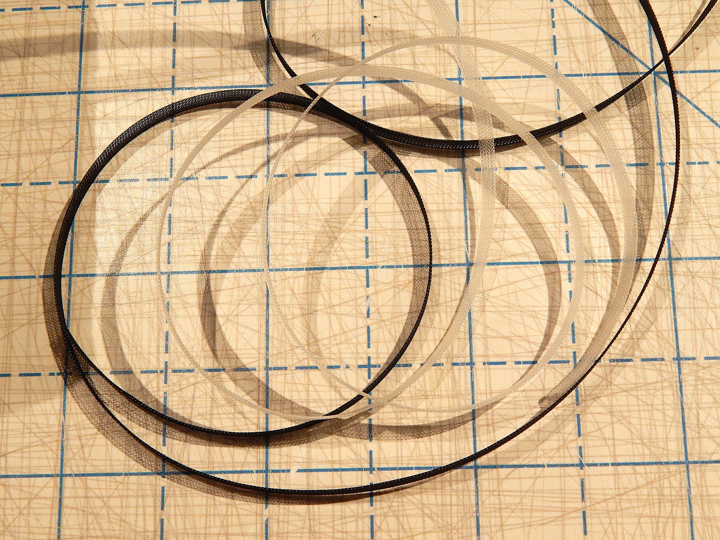 Medium Horsehair Braid - 1/4" - Clear & Black - BTY