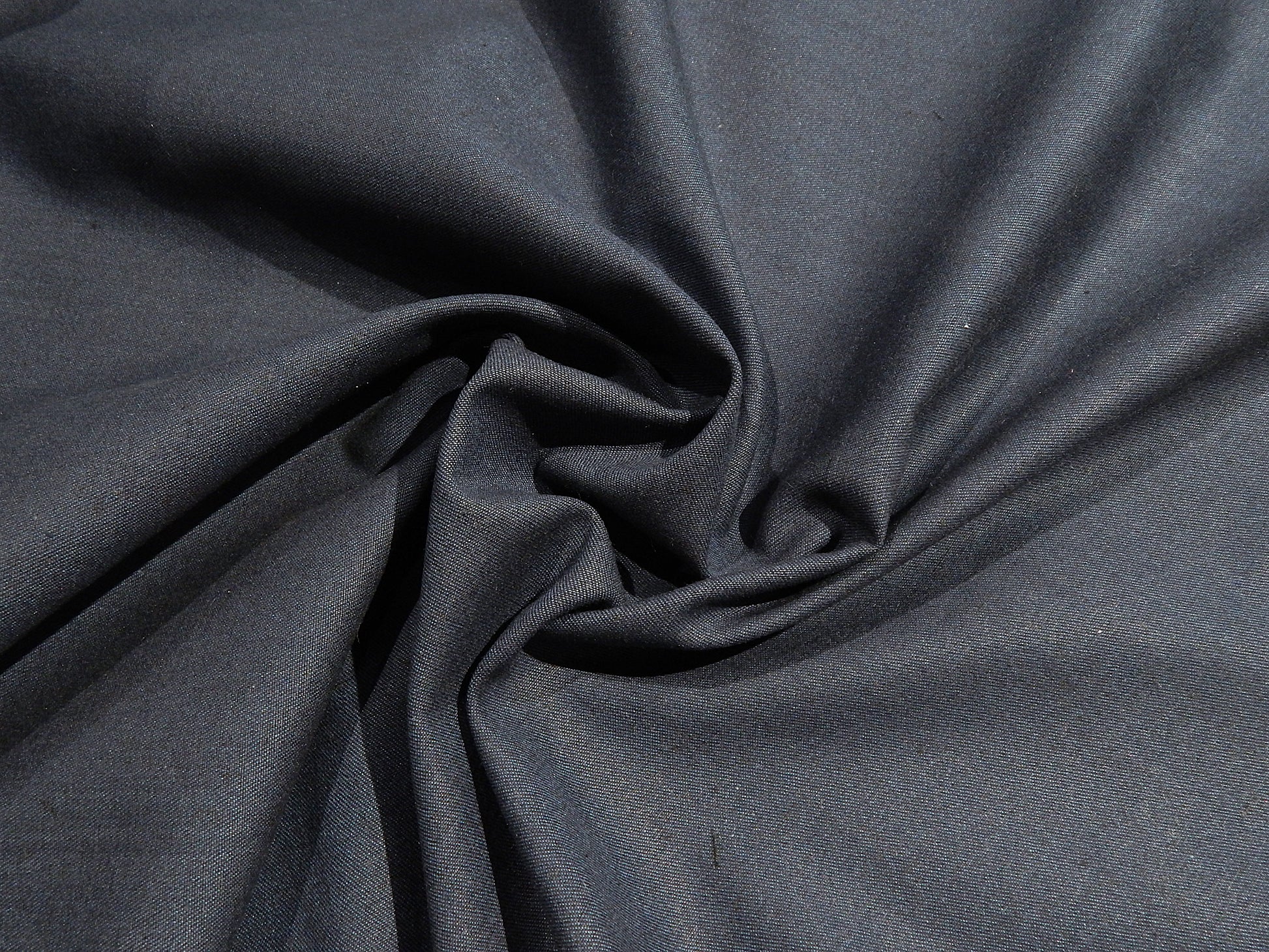 blue two tone cotton chambray twill deadstock fabric