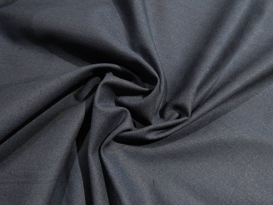 blue two tone cotton chambray twill deadstock fabric