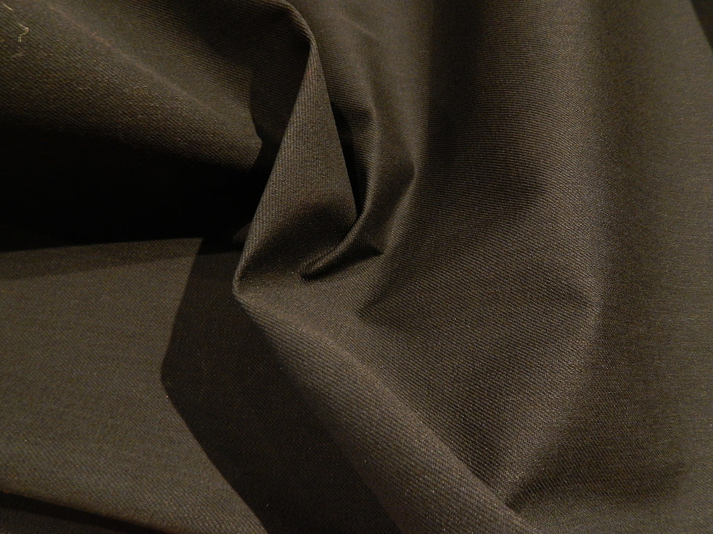 black heavy weight fire retardant thick denim canvas deadstock fabric