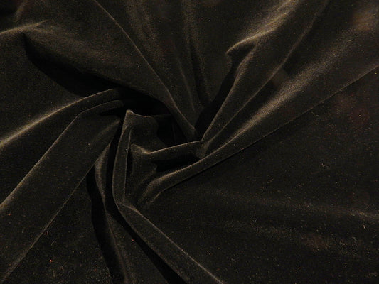 black cotton velveteen deadstock fabric