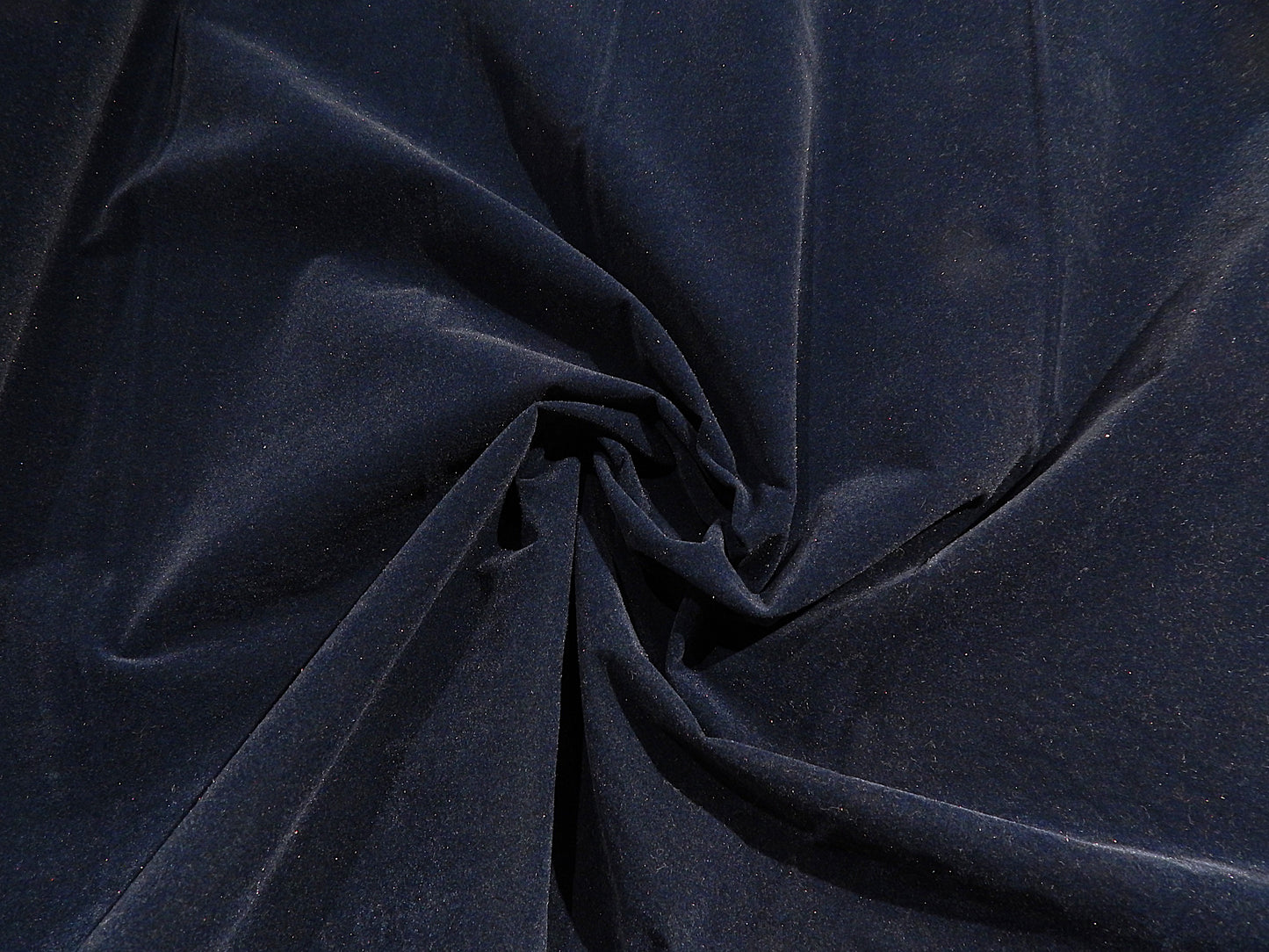 navy 100% cotton velveteen apparel weight deadstock fabric