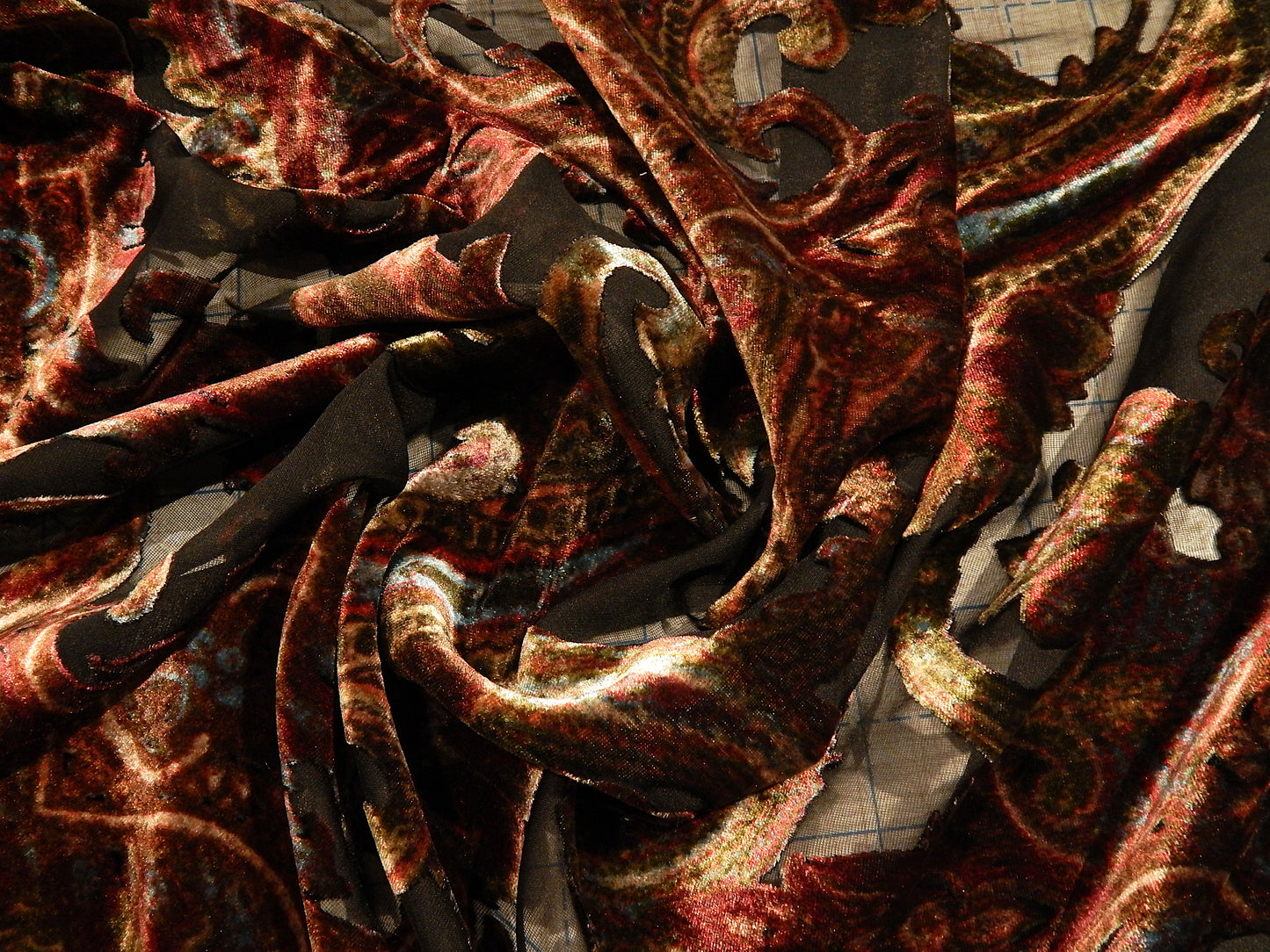 Paisley Rayon Velvet Burnout