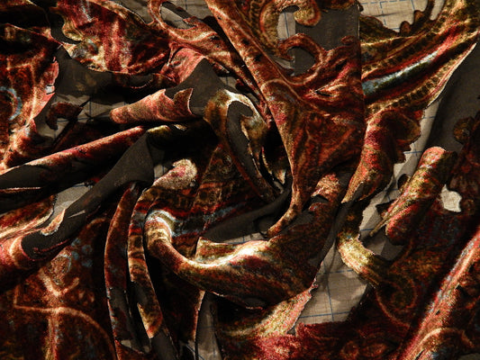 Paisley Rayon Velvet Burnout