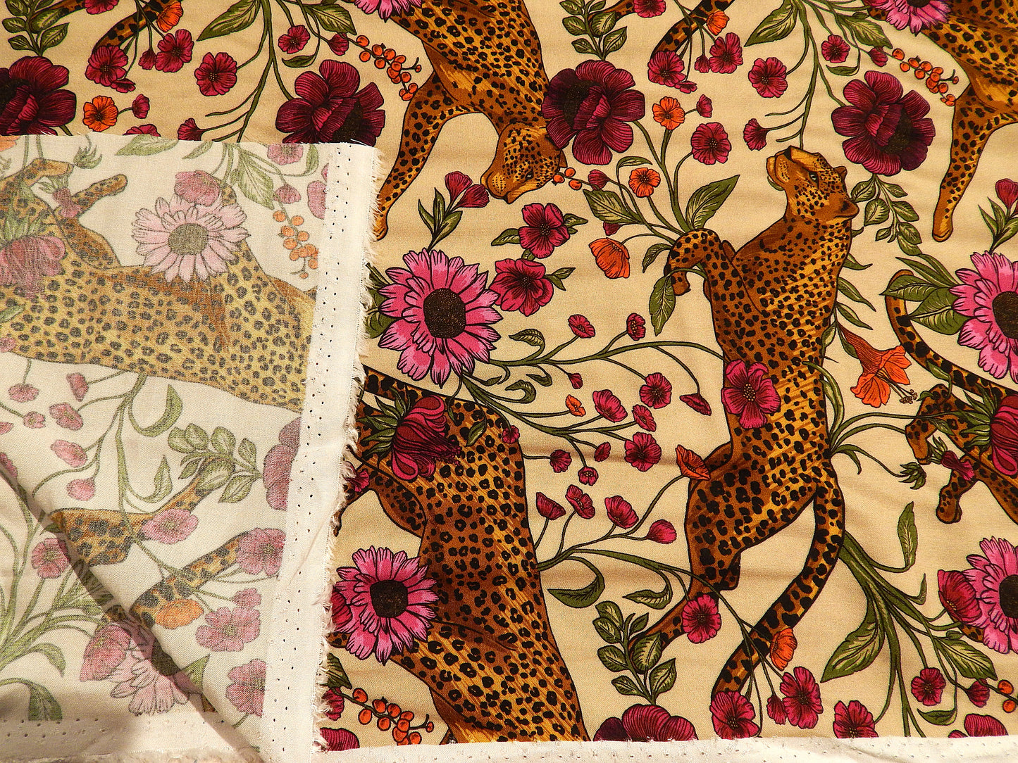 Leopards in Flora Rayon Challis - Telio