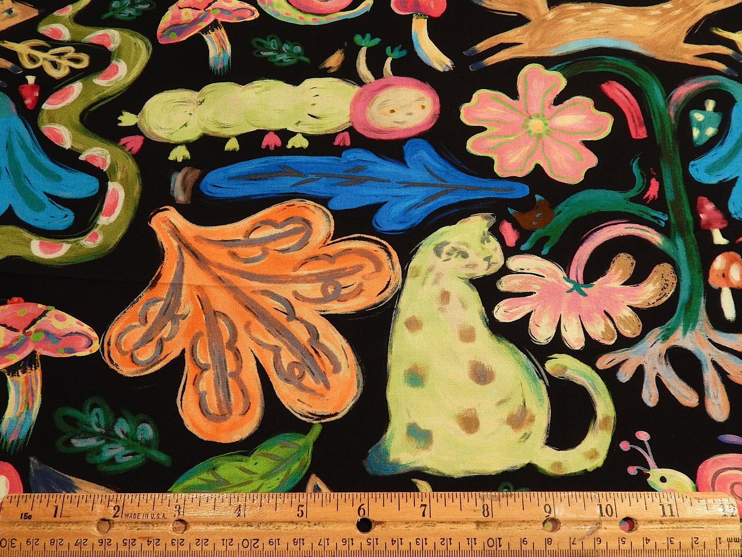 Mushrooms + Critters Pastel Rayon Challis - Telio