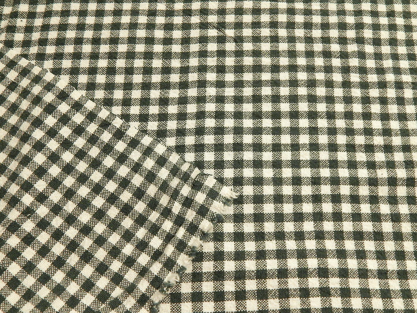 100% Organic Cotton Pine Green and Natural 1/4" Gingham - Telio