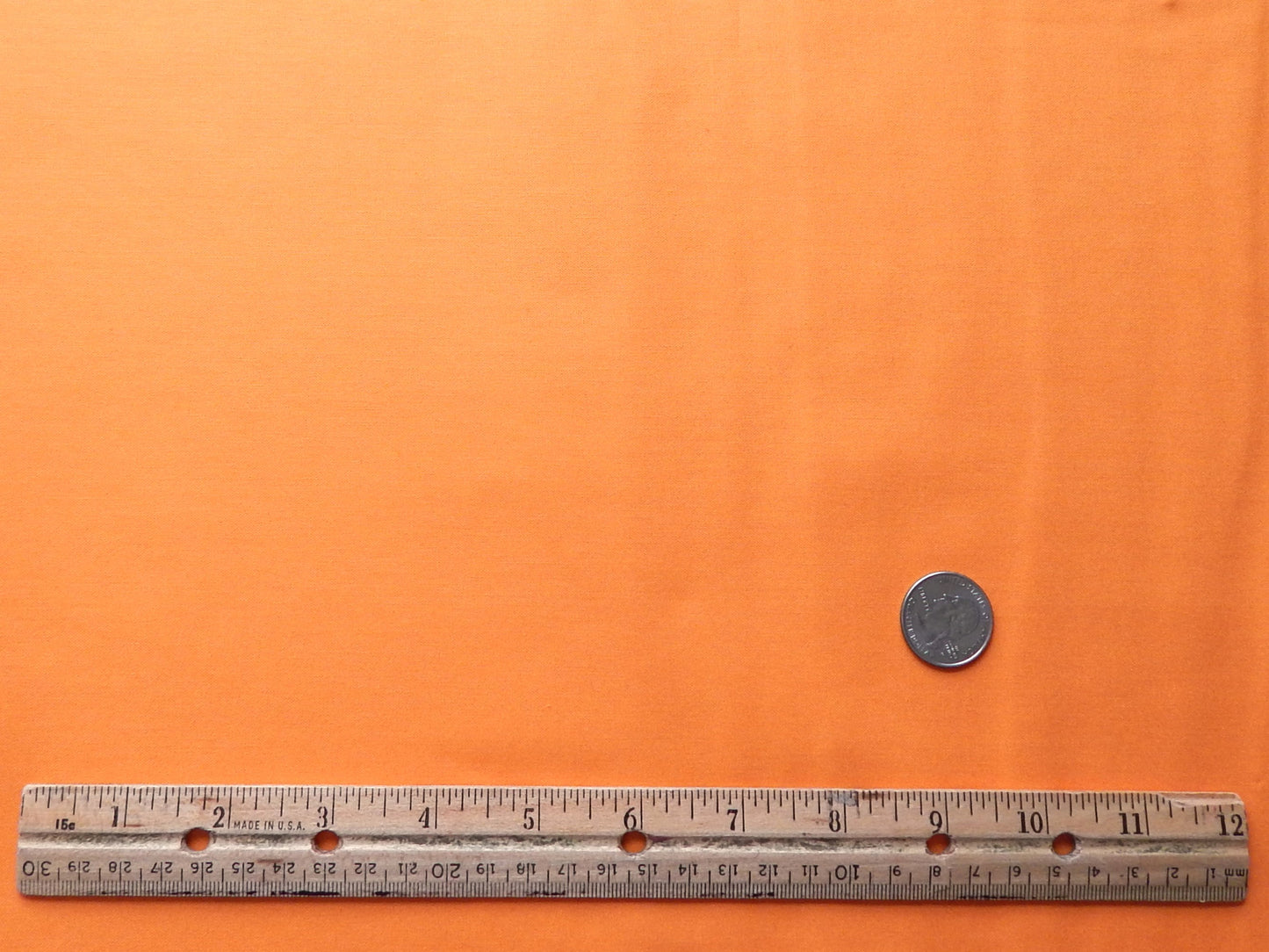 solid tangerine orange cotton fabric