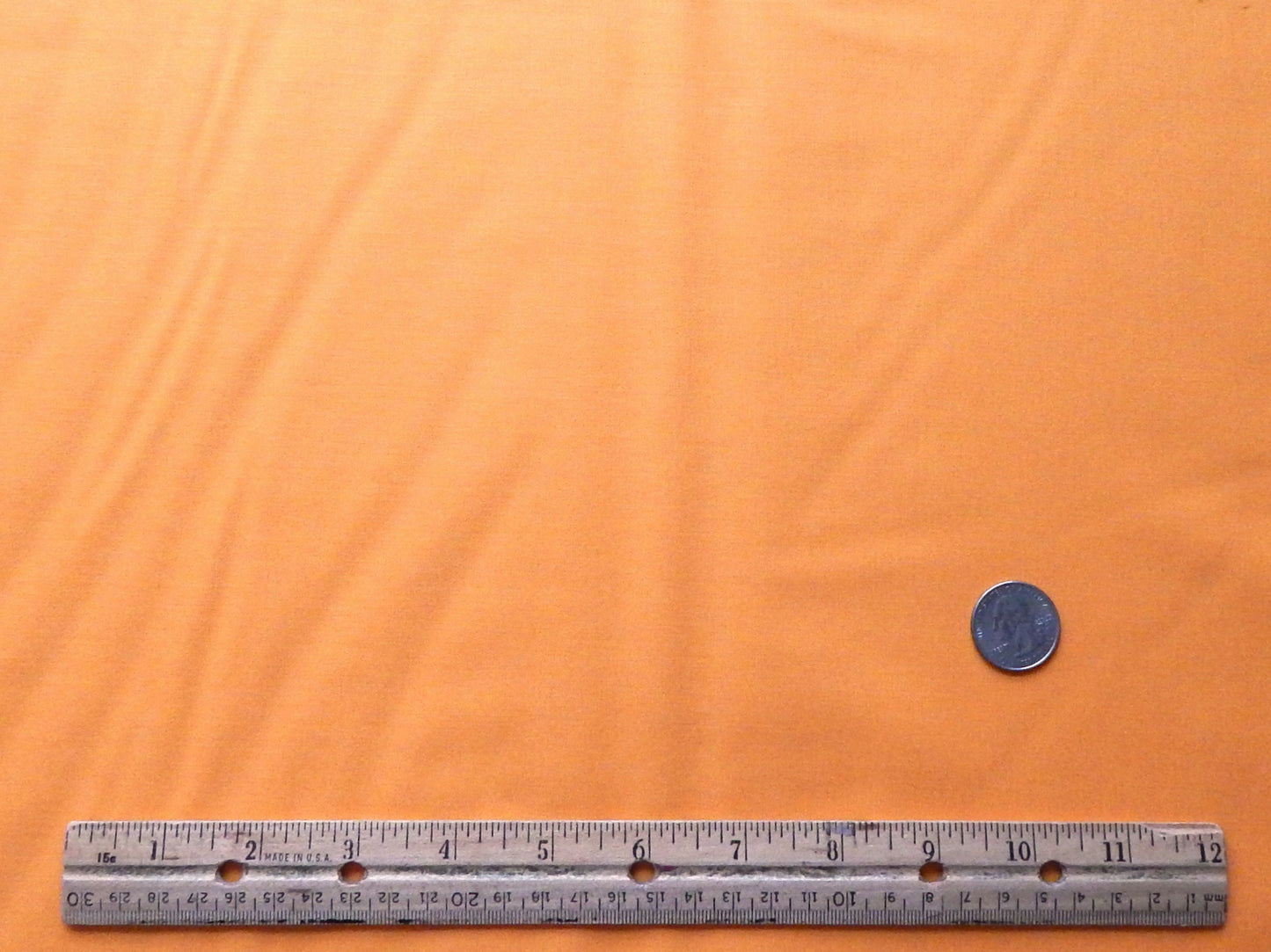 solid creamy orange cotton fabric