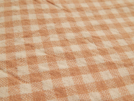 100% Organic Cotton Dusty Pink and Natural 1/4" Gingham - Telio