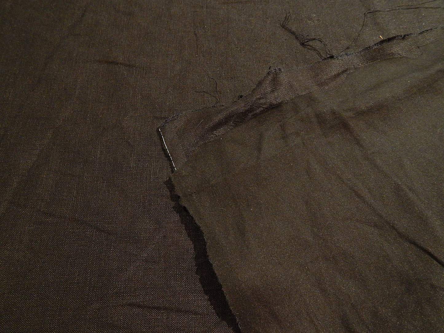 Midweight Black Linen Pre-Interfaced
