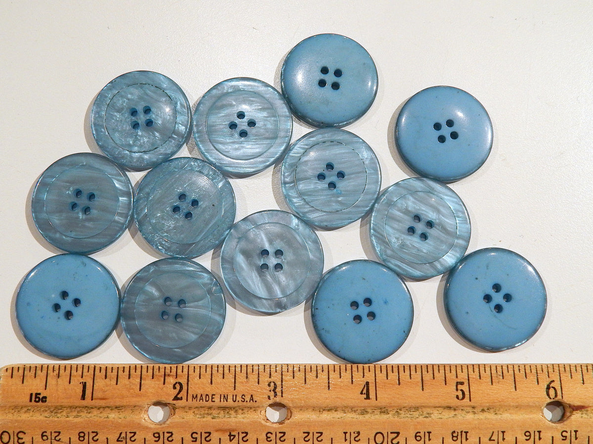 Large & Blue Pearly Buttons