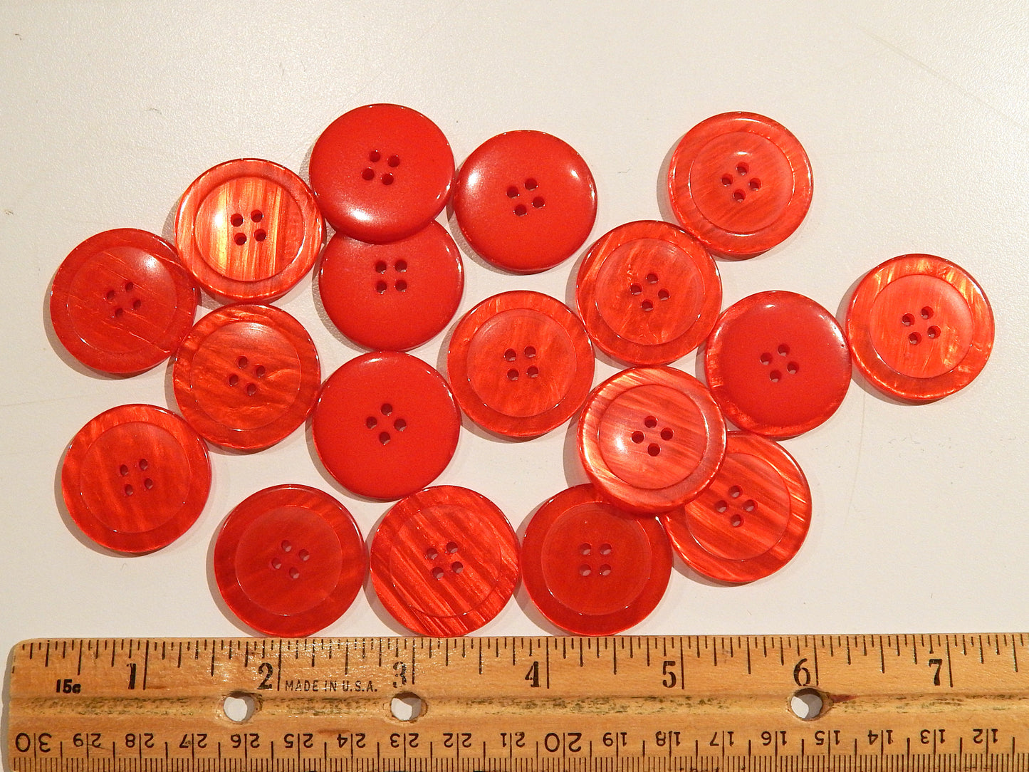 Large & Red Pearly Buttons