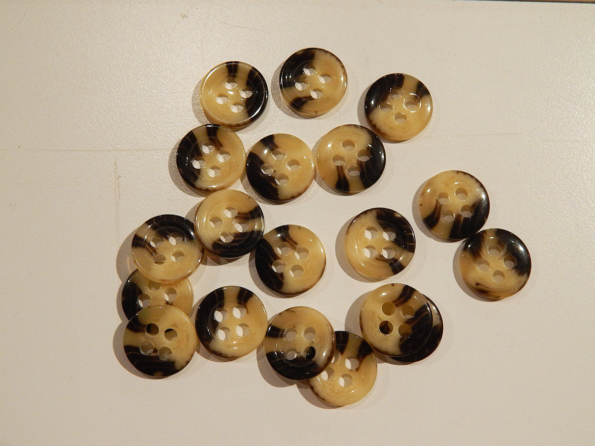 Milky Cow Horn-Look Buttons - Multiple Sizes