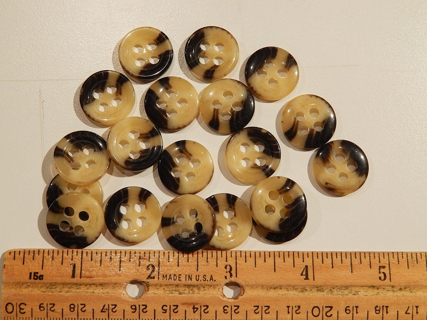 Milky Cow Horn-Look Buttons - Multiple Sizes