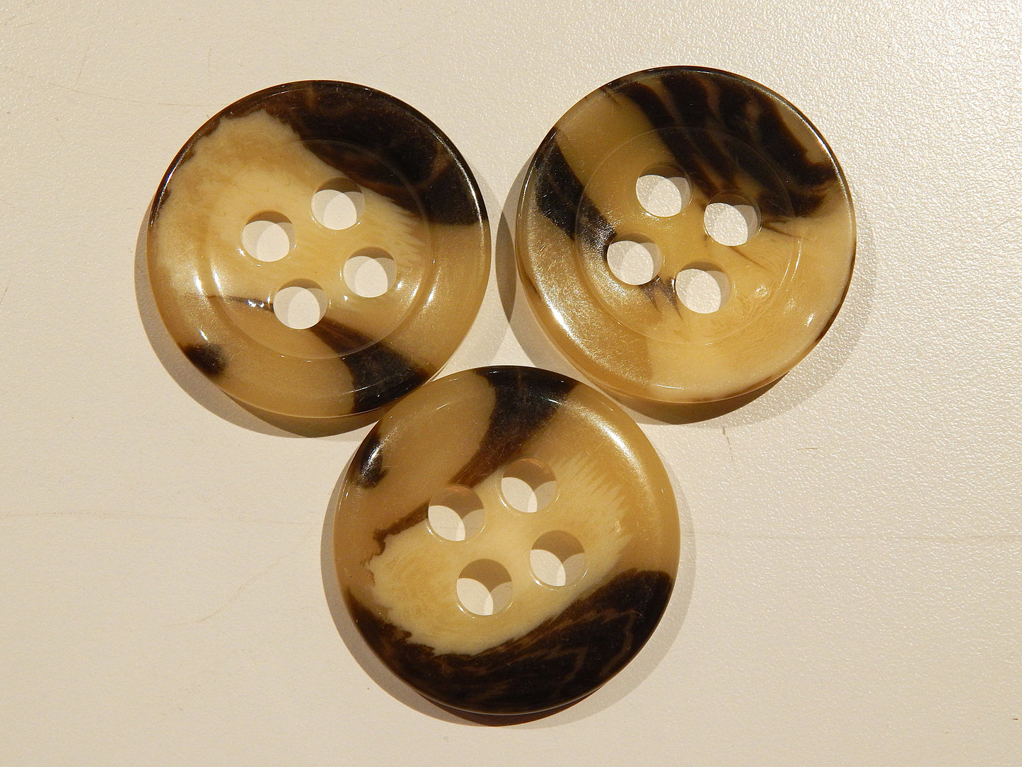 Milky Cow Horn-Look Buttons - Multiple Sizes
